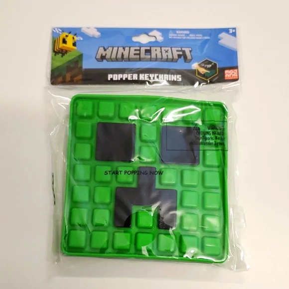 Minecraft Creeper Fidget Popper Keychain - Picture 1 of 2